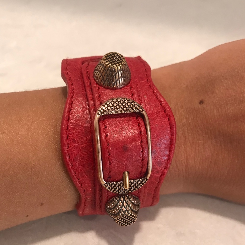 Balenciaga Leather Classic Wrap Bracelet